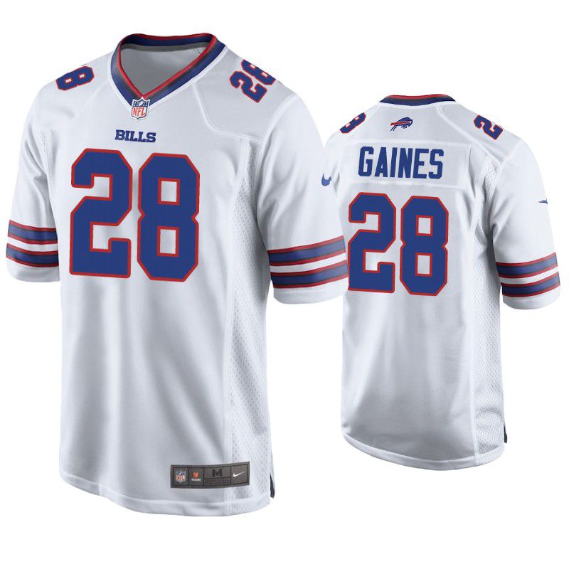 Men Buffalo Bills #28 Gaines Nike White Game Retired Player NFL Jersey